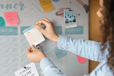 Cork memo board weekly planner