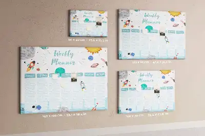 Cork memo board weekly planner