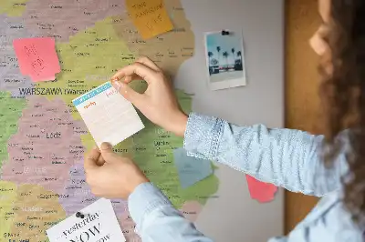 Printed Cork Board Map of Poland