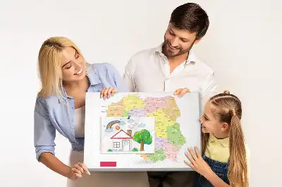 Printed Cork Board Map of Poland