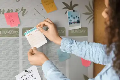Safari weekly planner cork memo board