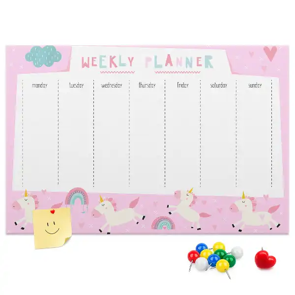Cork memo board Weekly planner for kids