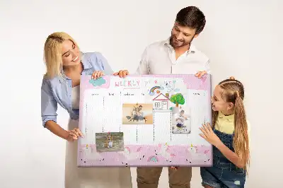 Cork memo board Weekly planner for kids