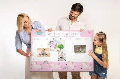 Cork memo board Weekly planner for kids