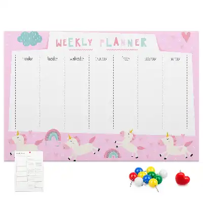 Cork memo board Weekly planner for kids