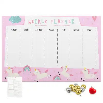 Cork memo board Weekly planner for kids