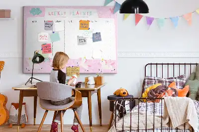 Cork memo board Weekly planner for kids