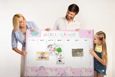 Cork memo board Weekly planner for kids