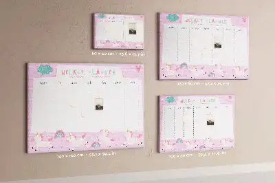 Cork memo board Weekly planner for kids