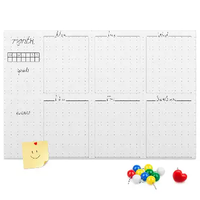 Printed Cork Weekly Planner Board