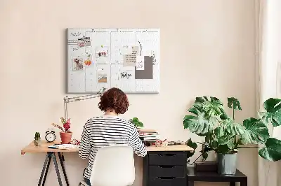 Printed Cork Weekly Planner Board