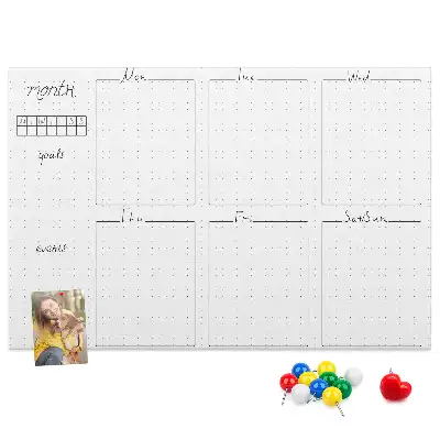 Printed Cork Weekly Planner Board