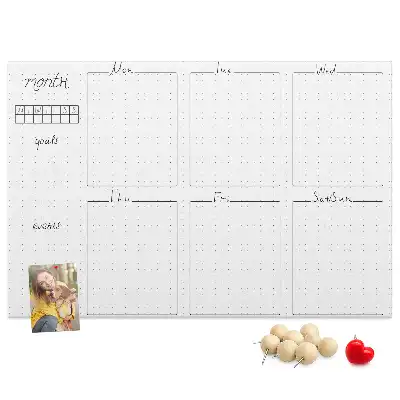 Printed Cork Weekly Planner Board