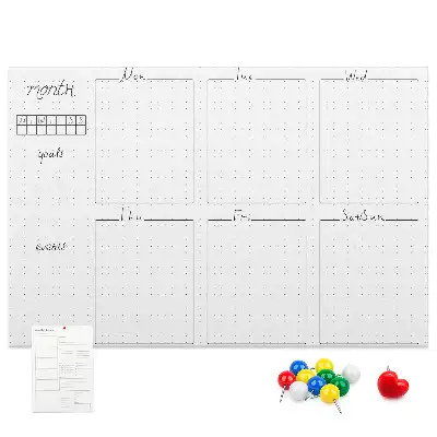 Printed Cork Weekly Planner Board