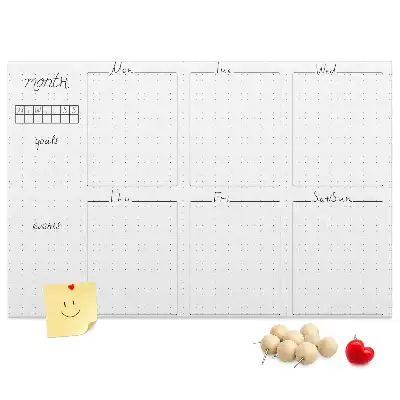 Printed Cork Weekly Planner Board