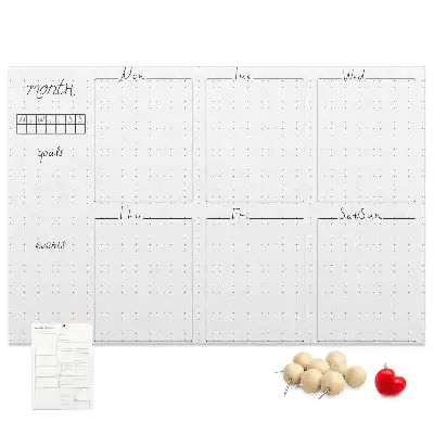 Printed Cork Weekly Planner Board