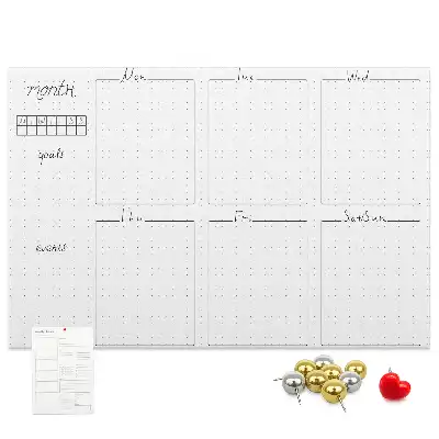 Printed Cork Weekly Planner Board
