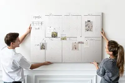 Printed Cork Weekly Planner Board