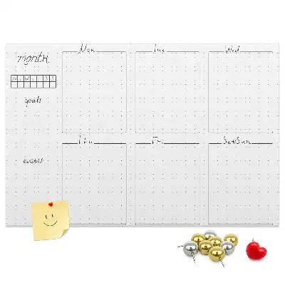 Printed Cork Weekly Planner Board