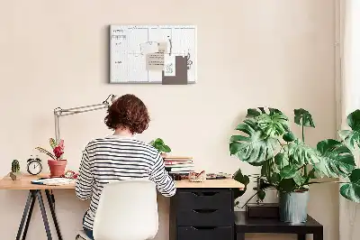 Printed Cork Weekly Planner Board