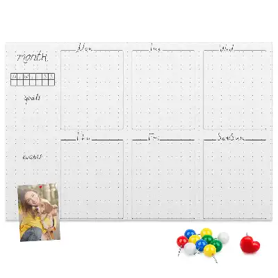 Printed Cork Weekly Planner Board