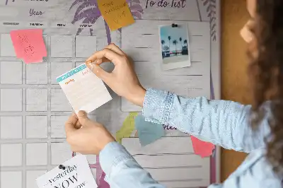 Printed Cork Monthly Planner Memo Board