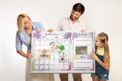 Printed Cork Monthly Planner Memo Board
