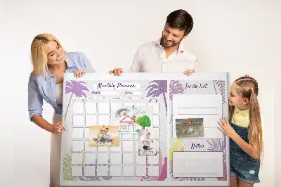 Printed Cork Monthly Planner Memo Board