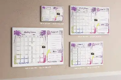 Printed Cork Monthly Planner Memo Board