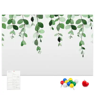 Plant leaves cork memo board