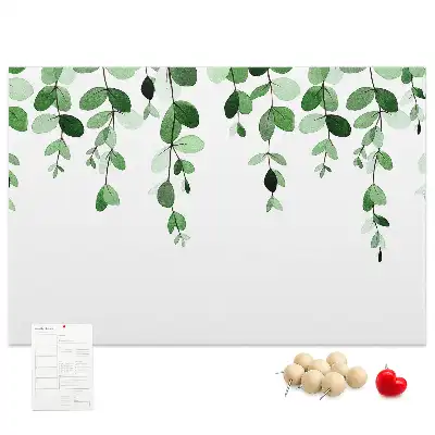 Plant leaves cork memo board