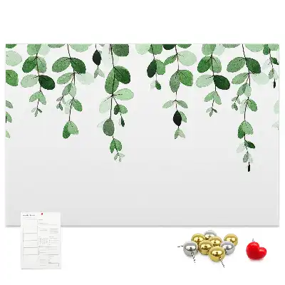 Plant leaves cork memo board