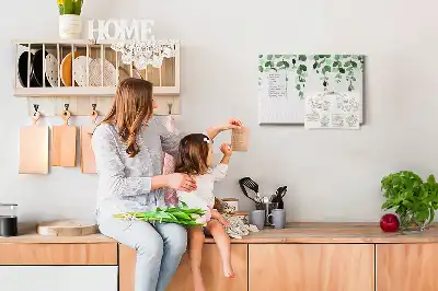 Plant leaves cork memo board