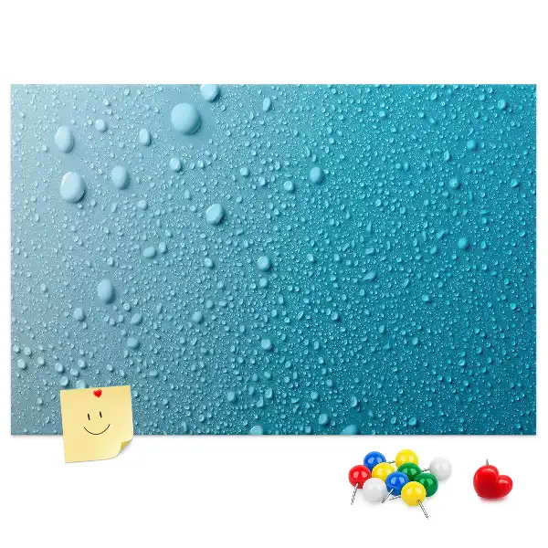 Water Drops Printed Cork Board