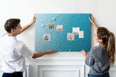 Water Drops Printed Cork Board
