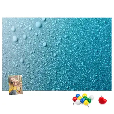 Water Drops Printed Cork Board