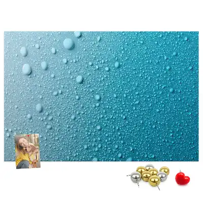 Water Drops Printed Cork Board