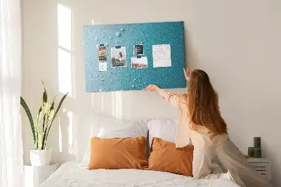 Water Drops Printed Cork Board