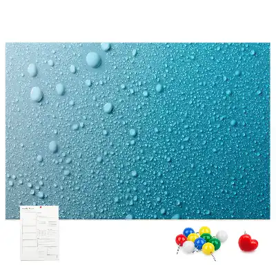 Water Drops Printed Cork Board