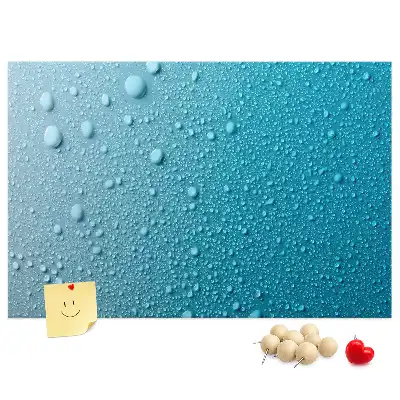 Water Drops Printed Cork Board