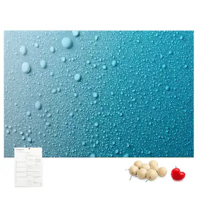 Water Drops Printed Cork Board