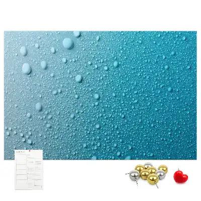 Water Drops Printed Cork Board
