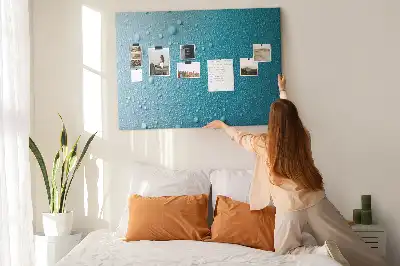 Water Drops Printed Cork Board