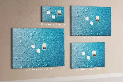 Water Drops Printed Cork Board