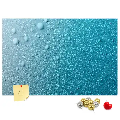 Water Drops Printed Cork Board