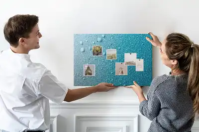 Water Drops Printed Cork Board