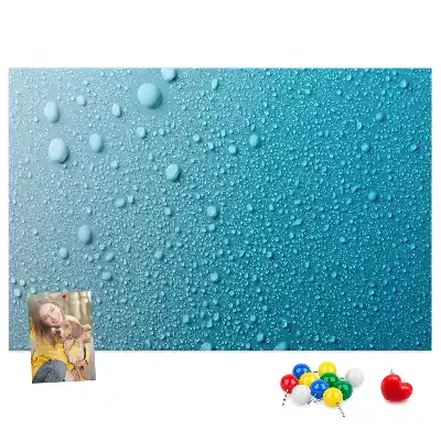 Water Drops Printed Cork Board