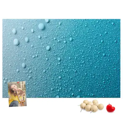 Water Drops Printed Cork Board