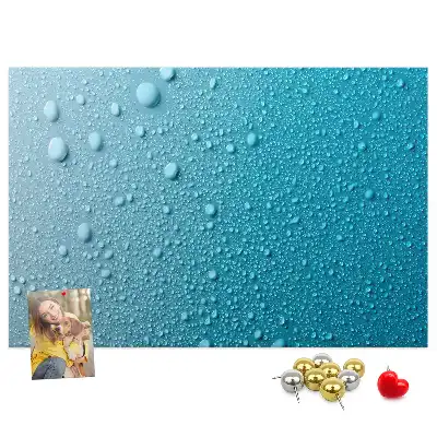 Water Drops Printed Cork Board