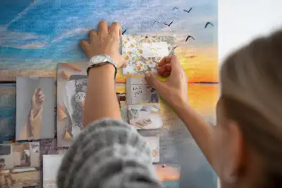 Printed Cork Memo Board Lake pier